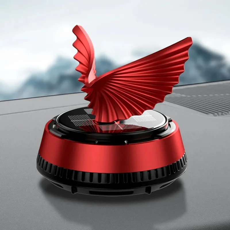 Rotable Eagle Wings Car Dashboard Showpiece with Perfume | Powered by In-Built Solar System